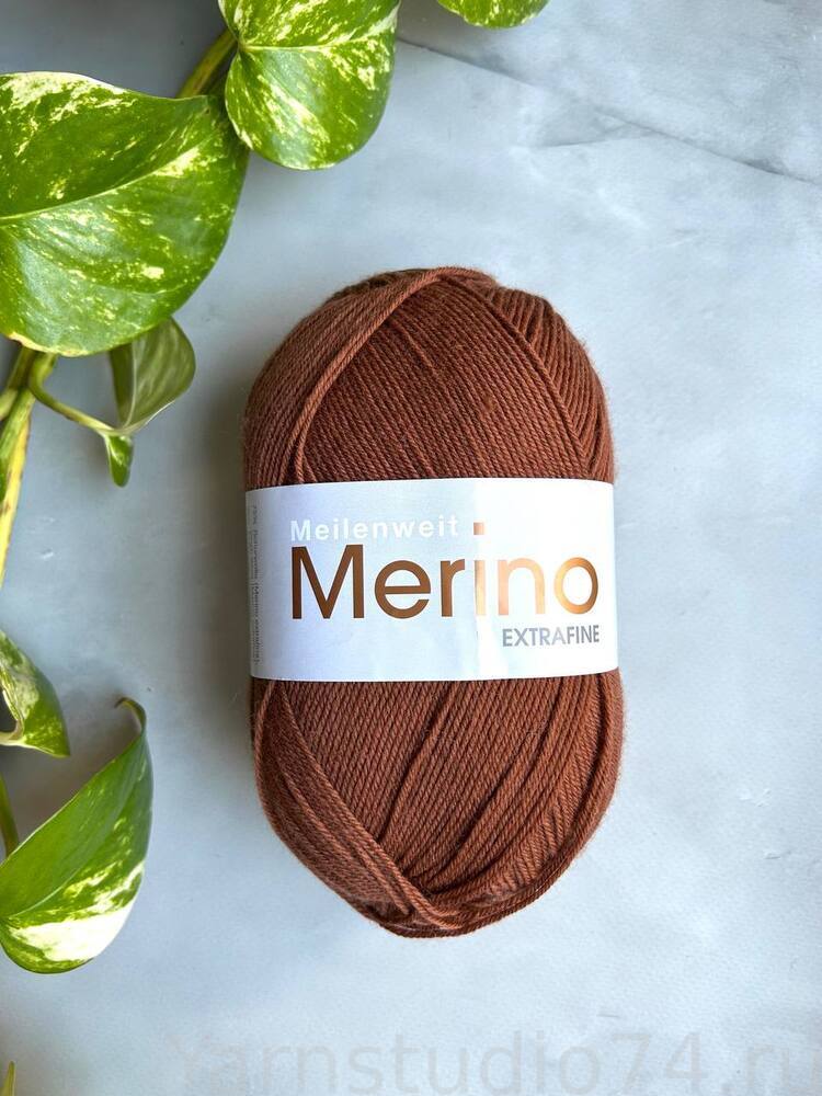 2456 корица - Meilenweit 100 Merino Extrafine