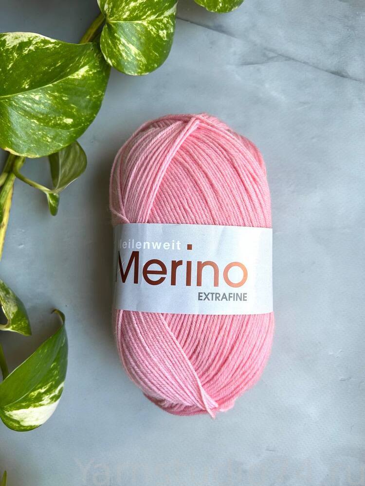 2422 пудра - Meilenweit 100 Merino Extrafine